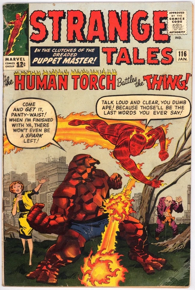 STRANGE TALES 116 VG+ KIRBY DITKO HUMAN TORCH THING FF DR MARVEL SILVER 1964 BIN - Image 1 of 1