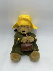 Peluche orso Paddington Harrods 2010 con cappotto verde, cappello giallo e valigia - Foto 1 di 4