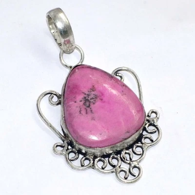 Colgante de calcita cobalto enchapado en plata 925 hecho a mano joyería tamaño 2,2" GW Foto 1 de 3