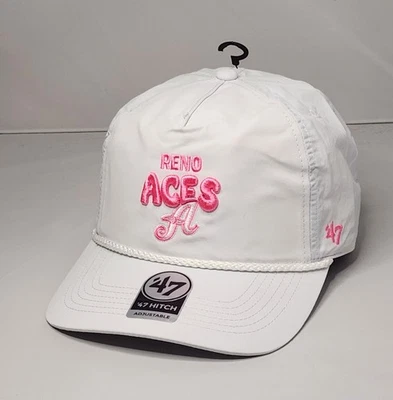 Reno Aces '47 Hitch Bright Side Pink & White Nylon Snapback Hat MiLB Baseball - Image 1 of 4