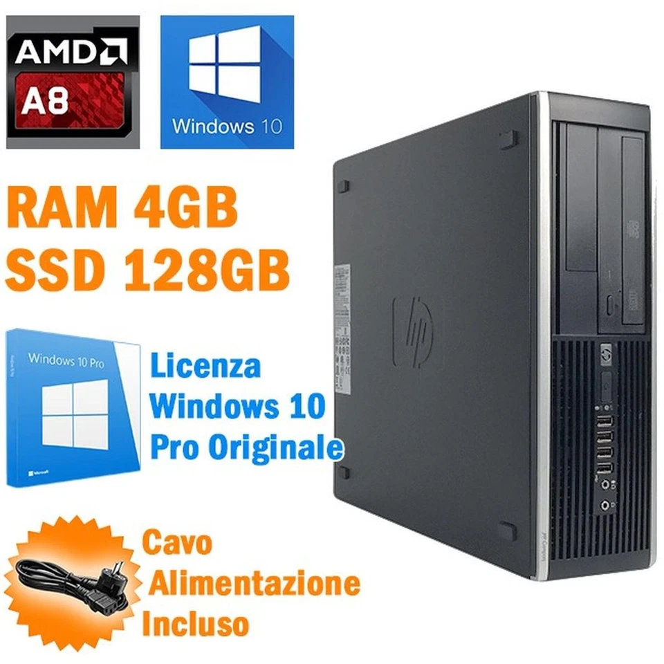 Hp Compaq Pro 6305 Sff Desktop Computer Amd A8 Ram 4Gb Ssd 128Gb Refurbished - Image 1 of 4