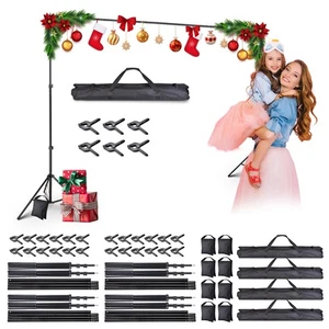 5 Sets of 7x10 Ft Backdrop Stand Party Decor Baby Shower Backdrop Support Studio - Picture 1 of 9