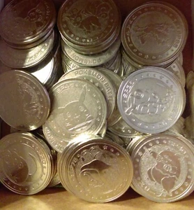 1998 Medal Pokemon Battle Coin Metal Meiji 1st Ed Japanese Vintage Rare F/S - Picture 1 of 1