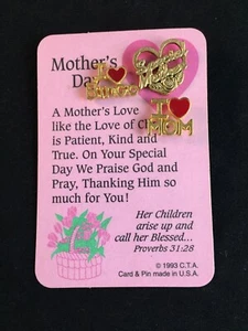 Vintage 1993 Mother's Day Pinbacks - Picture 1 of 2