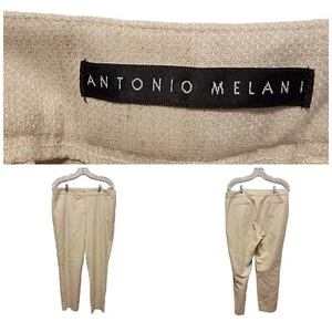 Antonio Melani Dress Pants 12 Executive office Linen Blend t38 - Picture 1 of 5