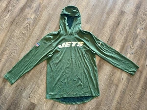 NFL Nike Dri Fit New York Jets Pullover Long Sleeve Light Weight Hoodie Adult S - Picture 1 of 7