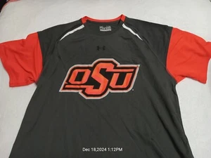 Oklahoma State Cowboys T-Shirt Men XL Gray Short Sleeve Crew Neck Under Armour - Picture 1 of 8