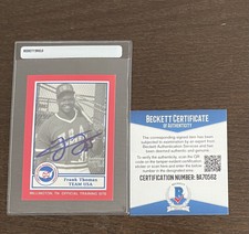 1987 BDK Pan-Am Team USA #23 Frank Thomas RC Autographed Card BAS COA
