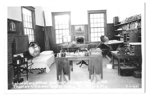 FORT MYERS FL EDISON'S LABORATORIO OFICINA VINTAGE FOTO REAL POSTAL RPPC - Imagen 1 de 2