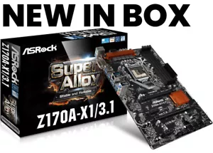 NUOVA ASRock Z170A-X1/3.1 USB 3.1 USB-C DVI VGA LGA 1151 Intel ATX scheda madre - Foto 1 di 8