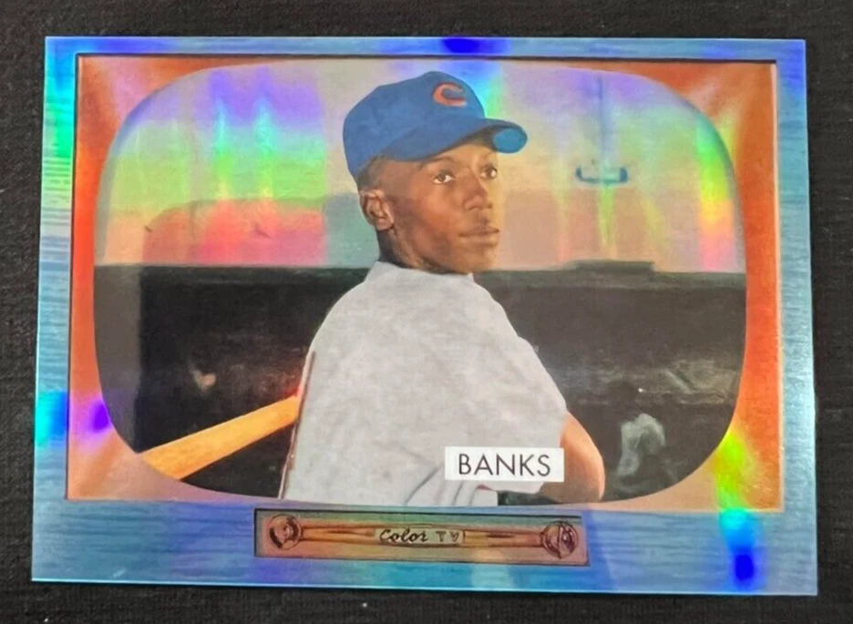 ERNIE BANKS Chicago Cubs 2013 Bowman Chrome refrator de safira azul #242 MLB HOF - Imagem 1 de 1