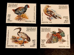 briefmarken madagassische vögel paositra 1991 postfrisch stamp lot - Bild 1 von 6