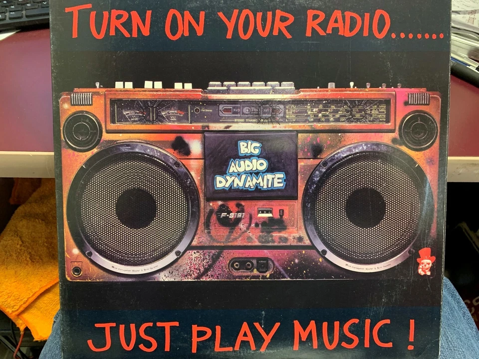 BIG AUDIO DYNAMITE JUST PLAY MUSIC 12" 1988 COLUMBIA 07851 DJ PROMO - Image 1 of 1