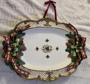 Fitz & Floyd Florentiner Weihnachten 19 Zoll Servierplatte - Bild 1 von 12