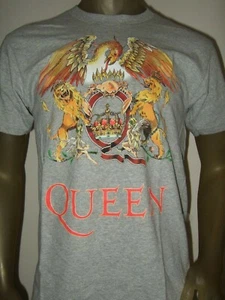 Men's Large Queen Freddie Mercury Phoenix Lion Crown 80's Music Rock Band Shirt - Picture 1 of 3