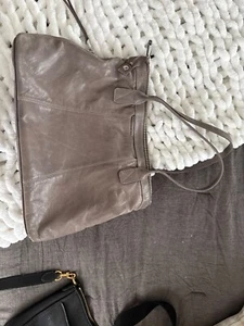 Hobo International Leather Tote Bag - Gray - Picture 1 of 4
