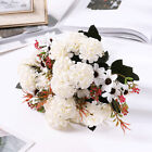 15 Heads Artificial Silk Fake Flowers Bunch Bouquet Wedding Home Party Decor Uk
