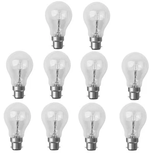 10x Low Energy Halogen Glühbirne 70W B22D (entspricht 100 Watt) dimmbar - Bild 1 von 1
