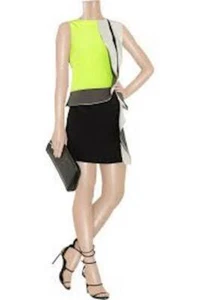 Diane Von Furstenberg Shizuka Ruffled Sleeveless Silk Sz 8 Dress $448 New - Picture 1 of 7