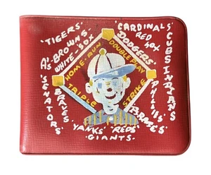 Cartera estilo vinilo equipos MLB béisbol años 40 vintage antigua - Imagen 1 de 3