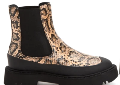 AQUATALIA Holly Caramelo Piel de Serpiente Impermeable Chelsea Botines Talla 9.5 $550 Foto 1 de 4