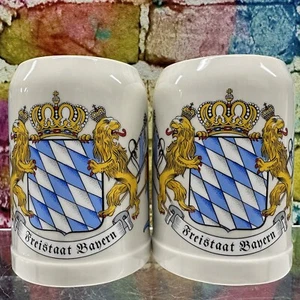 Freistaat Bayern Stoneware Beer Stein Mug 0.5L Cup Free State of Bavaria Germany - Picture 1 of 24