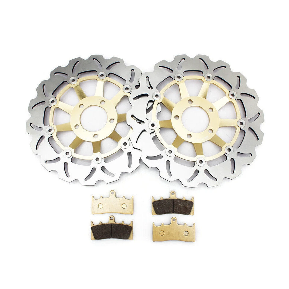 for Suzuki Gold Front Brake Rotors Pads GSX-R 1100 W 93-98 GSXR 750 W 1994-1995 - Image 1 of 4