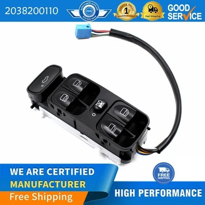 Interruptor de ventana principal eléctrico delantero izquierdo para Mercedes Benz W203 Clase C C320 C230 Foto 1 de 4