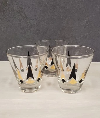 Gafas de tiro vintage Anchor Hocking Golden Peaks/Atomic Arrow negras/doradas/1964 Foto 1 de 3