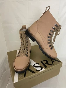ASOS ASRA Hiking Boots Beige Nubuck Leather Women’s UK 5 BNWT - Picture 1 of 11