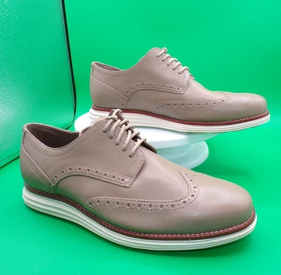 NUEVOS ZAPATOS OXFORD PARA HOMBRE COLE HAAN ORIGINALES GRAND WING SÉSAMO CINNEBAR MARFIL 8,5 M Foto 1 de 4