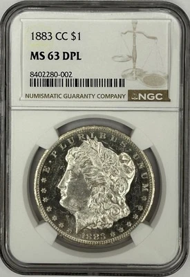 1883-CC Morgan Silver Dollar NGC MS63 DMPL ⭐️DEEP MIRROR PROOF LIKE - WOW⭐️ - Image 1 of 2
