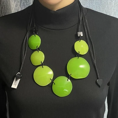 2020 Zsiska свободной длины смолы Laguna зеленый ожерелье регулируемый новый с Ярлыками - Изображение 1 из 4