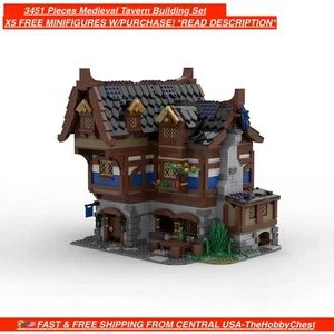 NEW USA Medieval Tavern 3451PC FULL INTERIOR Building Block Set+FREE GIFT - Picture 1 of 12