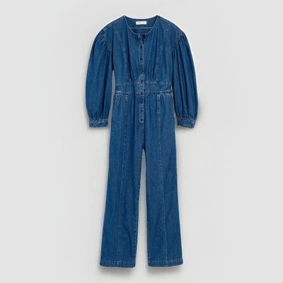 NUEVO $128 MSRP Madewell Mono Denim Pierna Recta Utilitario Monos Artísticos Talla 2 Foto 1 de 4