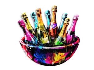 Pop Art Wandkunst Sparkling Life Aluminium gebürstet 100 x 100cm - Bild 1 von 1