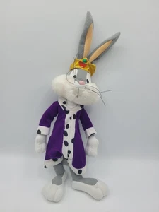 Vintage 1997 Ace Play by Play Warner Looney Tunes King Bugs Bunny 14 Zoll Plüsch - Bild 1 von 8