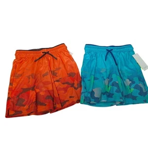 Lot of 2 New All in Motion Boys Large Elastic Drawstring Waist Long Sport Shorts - Picture 1 of 3