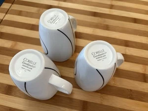 Juego de 3 tazas/tazas de café de 3 coordenadas líneas simples 12 onzas - Imagen 1 de 3