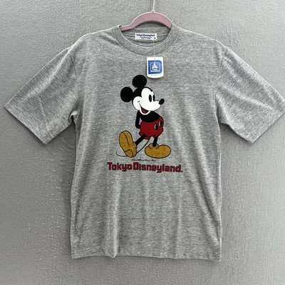 Camiseta De Colección Tokyo Disneyland Mikey Mouse Gris Para Mujer Mediana Años 80 Punto Único Foto 1 de 4