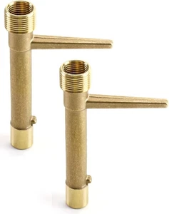 Llave de acoplamiento rápido de latón - Paquete de 2, 3/4" compatible con válvulas de acoplamiento rápido - Imagen 1 de 2