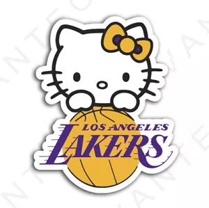 Hello Kitty Los Angeles Lakers Basketball Aufkleber NBA Aufkleber - Bild 1 von 1