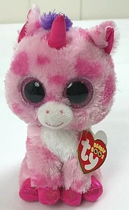 Ty Beanie Boos Pink Unicorn Sugar Pie stuffed animal plush 6" BIG Glitter Eyes - Picture 1 of 4