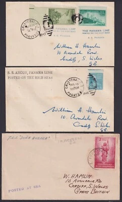 PANAMÁ: (18671) PAQUEBOT CANCELAR/CUBIERTAS 1949 Foto 1 de 2