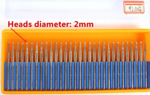 30Pcs Diamond Spherical Head 2 mm Drill Bits set for Engraving Tool Shank 1/8 in - Picture 1 of 7
