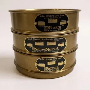 Newark USA Standard Sieb Serie Set #10, #23, #100 Messing Gitter Siebe - Bild 1 von 14