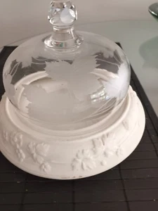 Old vintage cheese butter dish - early 20th cent parian fine table wear - Picture 1 of 8