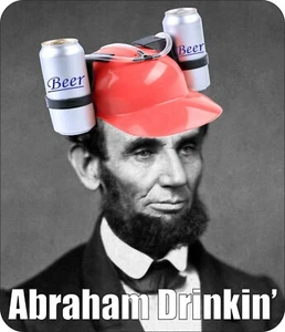 Calcomanía pegatina para ventana o parachoques Abraham Drinkin' 5 pulgadas - Imagen 1 de 3