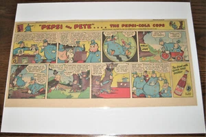 PEPSI and PETE The Pepsi-Cola Cops Comic Strip Newspaper Ad 1943  C - Picture 1 of 1