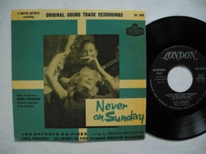 MELINA MERCOURI Never On Sunday - Les Enfants du Pirée 45 7" EP 1961 Sweden VG+ - Picture 1 of 2